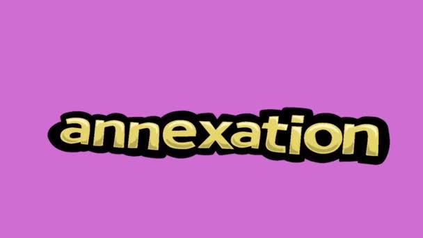 Pinkfarbenes Animationsvideo Geschrieben Annexation — Stockvideo