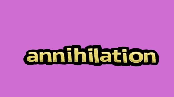 Vídeo Animación Pantalla Rosa Escrito Annihilación — Vídeos de Stock