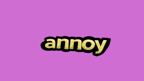 ピンクスクリーンアニメビデオ書き込み Annoy — ストック動画