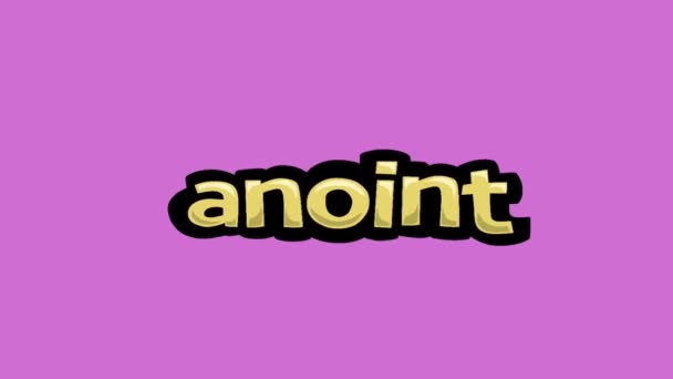 Pink Screen Animation Video Written Anoint — Stock Video