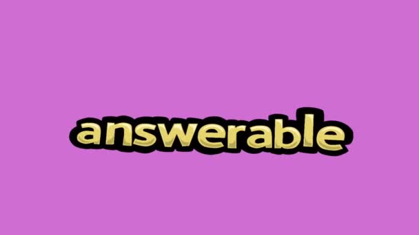 Pink Screen Animation Video Written Answerable — Stock Video