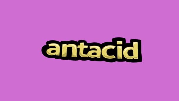 Розовое Анимационное Видео Написанное Antacid — стоковое видео
