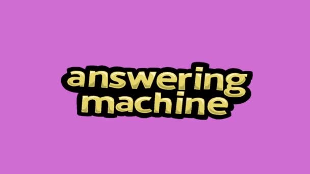 Růžová Obrazovka Animace Video Napsané Answering Machine — Stock video
