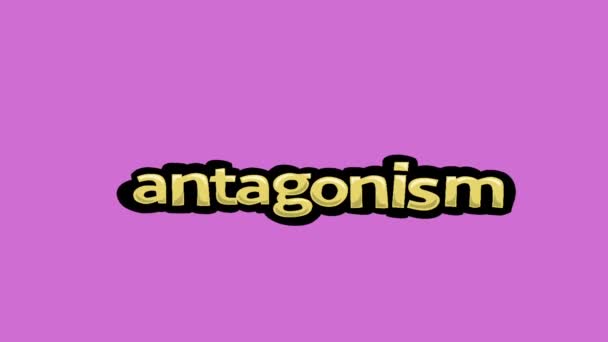 Pink Screen Animation Video Written Antagonism — 图库视频影像