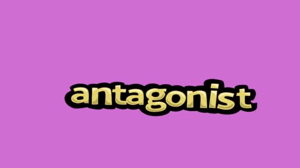 Vaaleanpunainen Näyttö Animaatio Video Kirjoitettu Antagonist — kuvapankkivideo