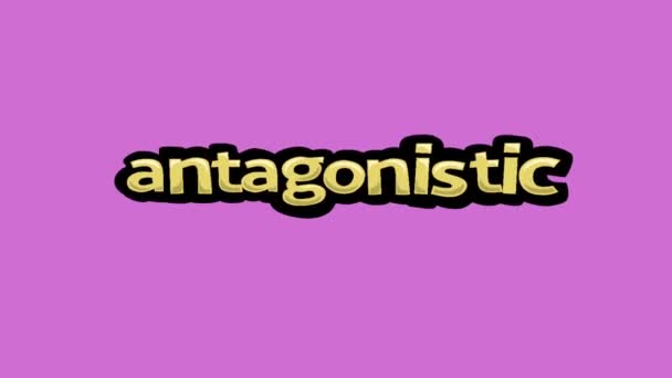 Pinkfarbenes Animationsvideo Geschrieben Antagonistic — Stockvideo