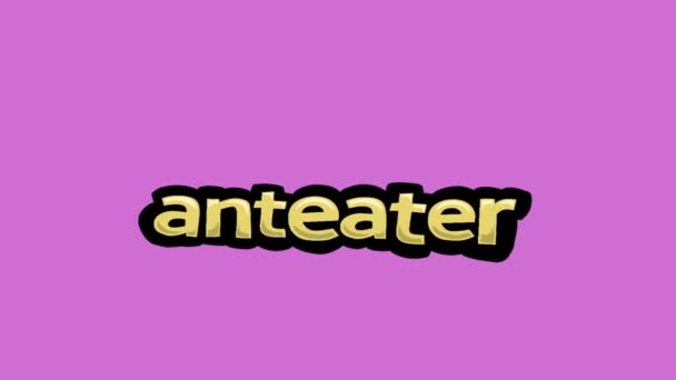 Video Animasi Pink Screen Ditulis Anteater — Stok Video