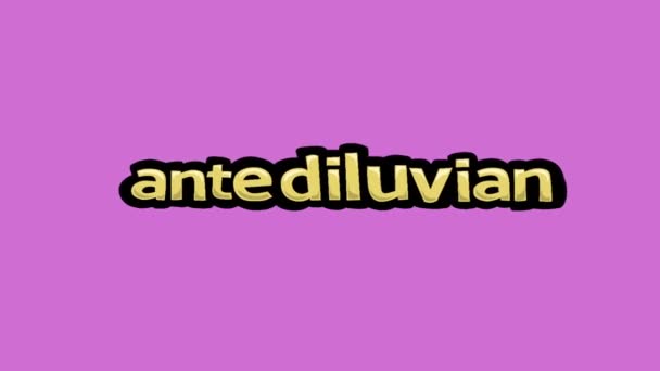Рожевий Екран Анімаційне Відео Написане Antediluvian — стокове відео
