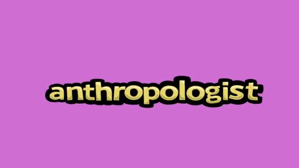 Pink Screen Animation Video Written Anthropologist — Stock Video