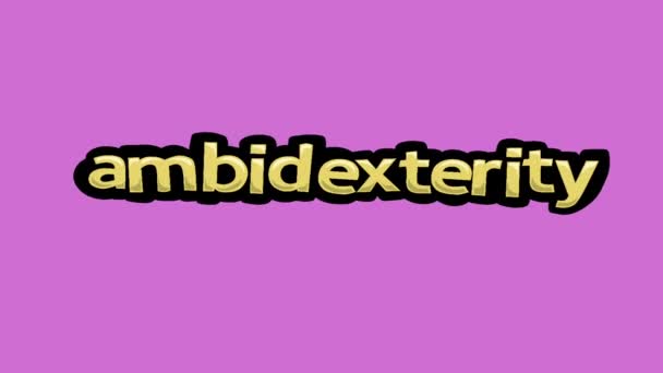 Pinkfarbenes Animationsvideo Geschrieben Ambidexterity — Stockvideo