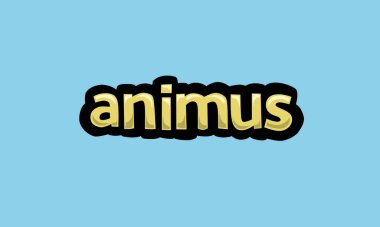 ANIMUS mavi arkaplanda vektör tasarımı yazıyor. Çok basit ve çok havalı.