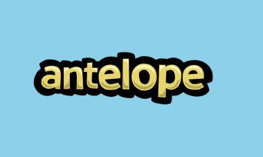 ANTELOPE mavi arkaplanda vektör tasarımı çok basit ve çok havalı