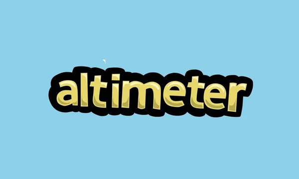 Altimeter Написание Векторного Дизайна Синем Фоне Просто Круто — стоковый вектор
