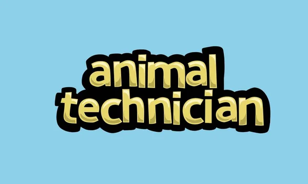 Animal Technician Σχεδιασμό Διάνυσμα Γραφής Μπλε Φόντο Πολύ Απλό Και — Διανυσματικό Αρχείο