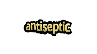Beyaz ekran animasyon videosu AnTISEPTIC yazıldı