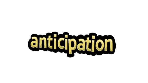 ホワイトスクリーンアニメーションビデオ Antipation — ストック動画