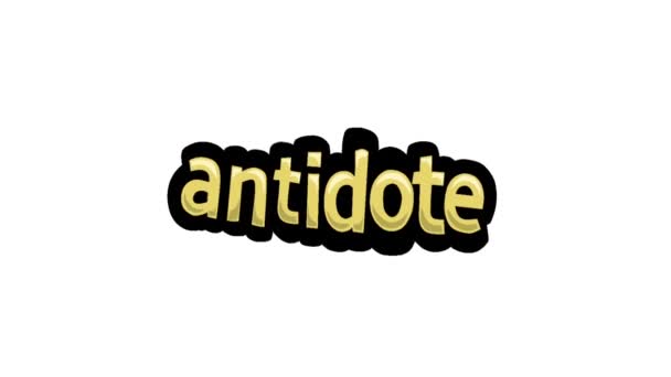 Vidéo Animation Écran Blanc Écrite Antidote — Video