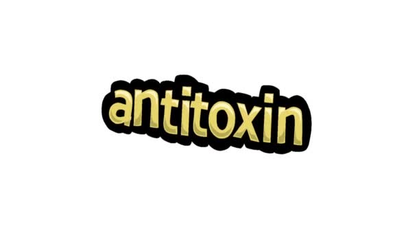 Antitoxin Yazan Beyaz Ekran Animasyon Videosu — Stok video