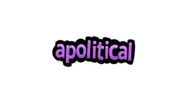 APOLİTİKALİ yazan beyaz ekran animasyon videosu