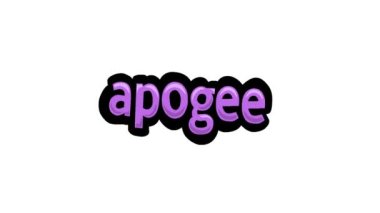 APOGEE yazılan beyaz ekran animasyon videosu