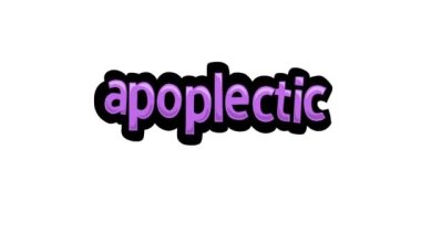 APOPLECTIC yazılı beyaz ekran animasyon videosu