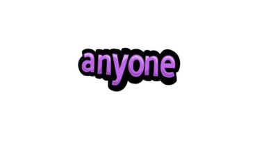Ak ekran animasyon videosu: ANYONE