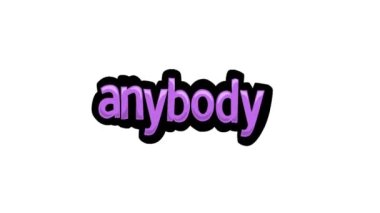 Herhangi biri tarafından yazılan beyaz ekran animasyon videosu