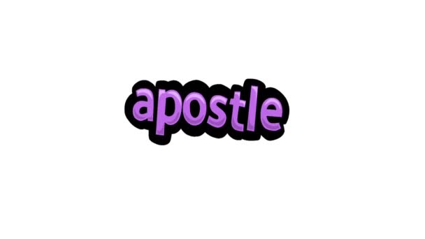 White Screen Animation Video Geschrieben Apostle — Stockvideo