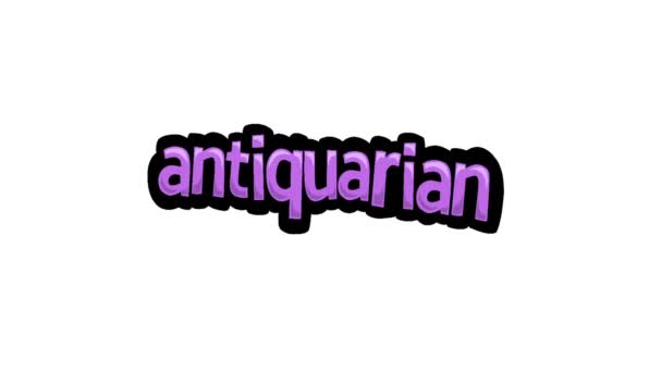 白い画面のアニメーションビデオ Antiquarian — ストック動画