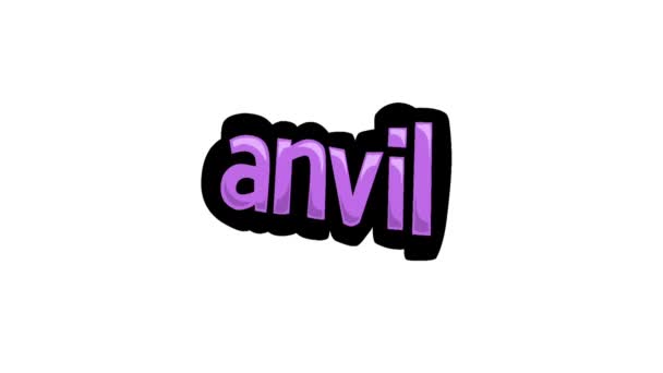 Wit Scherm Animatie Video Geschreven Anvil — Stockvideo