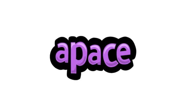 Witte Scherm Animatie Video Geschreven Apace — Stockvideo