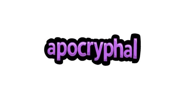Apocryphal 화이트 스크린 애니메이션 비디오 — 비디오