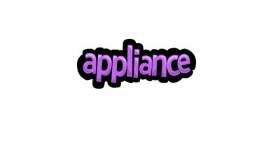 APPLIANCE yazılı beyaz ekran animasyon videosu