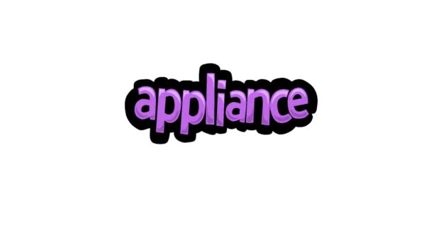 Fehér Képernyős Animációs Videót Írt Appliance — Stock videók