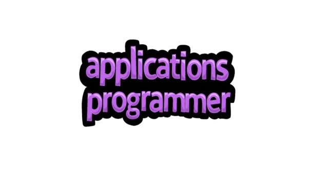 Aplications Programmer 화이트 스크린 애니메이션 비디오 — 비디오