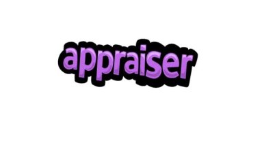 APPRAISER yazılan beyaz ekran animasyon videosu