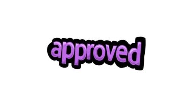 APPROVED yazılan beyaz ekran canlandırma videosu