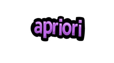 APRIORI yazılan beyaz ekran animasyon videosu