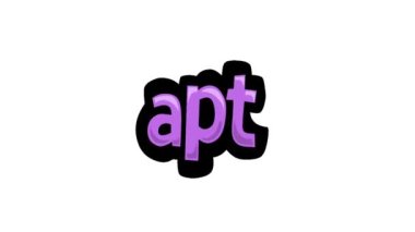 APT yazılı beyaz ekran animasyon videosu