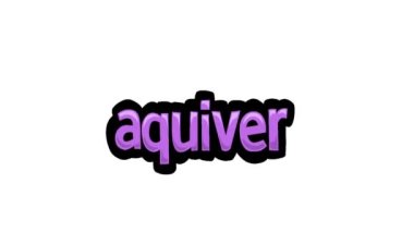 AQUIVER yazılı beyaz ekran animasyon videosu