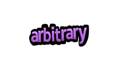 ARBITRARY yazan beyaz ekran animasyon videosu