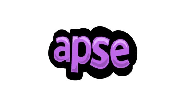 Vit Skärm Animation Video Skriven Apse — Stockvideo