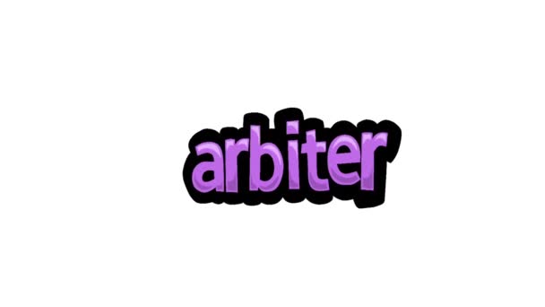 Animace Bílé Obrazovky Napsáno Video Arbiter — Stock video