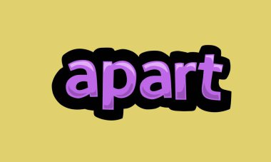 APART sarı arkaplanda vektör tasarımı çok basit ve çok havalı