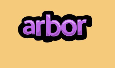 ARBOR sarı arkaplana vektör tasarımı yazıyor. Çok basit ve çok havalı.