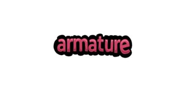 ARMATURE yazılı beyaz ekran animasyon videosu