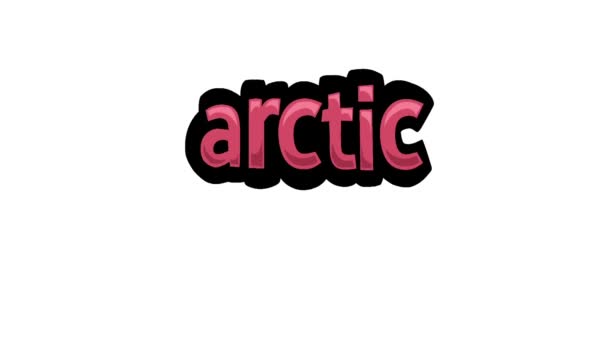 Animerad Video Vit Skärm Skriven Arctic — Stockvideo