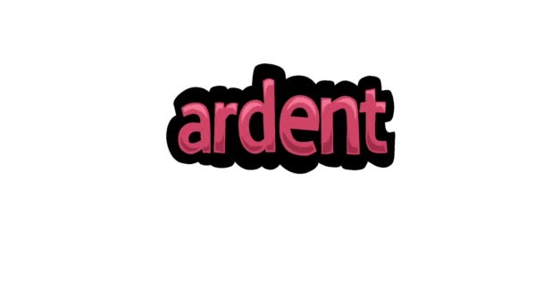 ホワイトスクリーンアニメーションビデオ Ardent — ストック動画