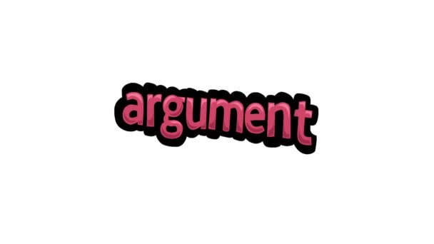 ホワイトスクリーンアニメーションビデオ Argument — ストック動画