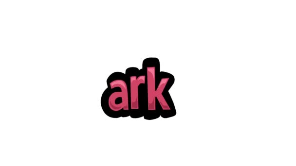 Vídeo Animación Pantalla Blanca Escrito Ark — Vídeos de Stock